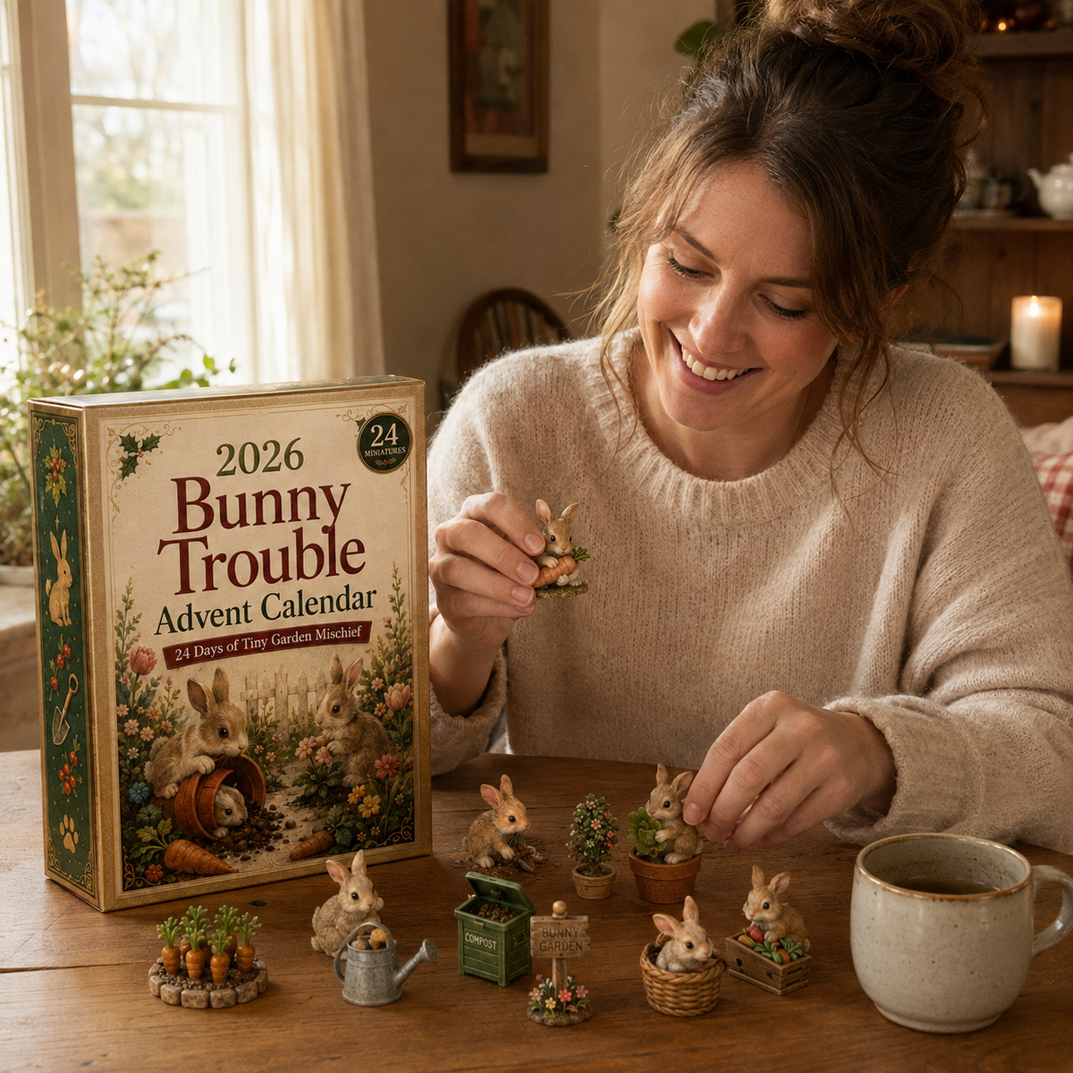Calendrier de l'Avent Original Bunny Trouble 2026 – 24 Surprises En Forme de Lapin pour Un Compte à Rebours Magique 5