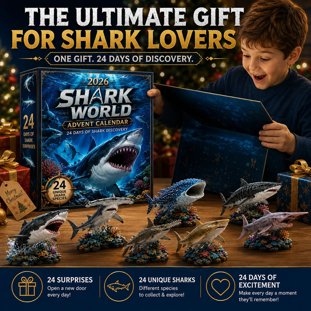 Calendrier de l'Avent Original Shark World 2026 – 24 Jours d'Aventures Sous-Marines 6