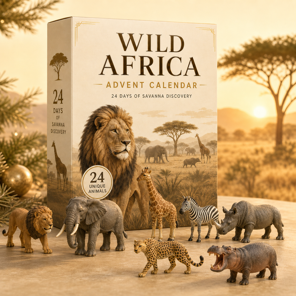 Calendrier de l'Avent Original Wild Africa - 24 Jours d'Exploration de la Savane pour Enfants 0