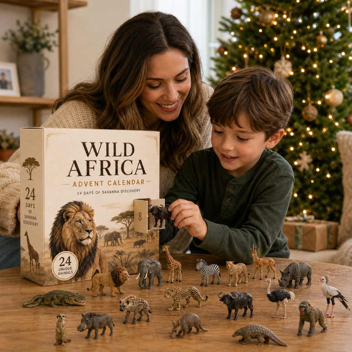 Calendrier de l'Avent Original Wild Africa - 24 Jours d'Exploration de la Savane pour Enfants 1