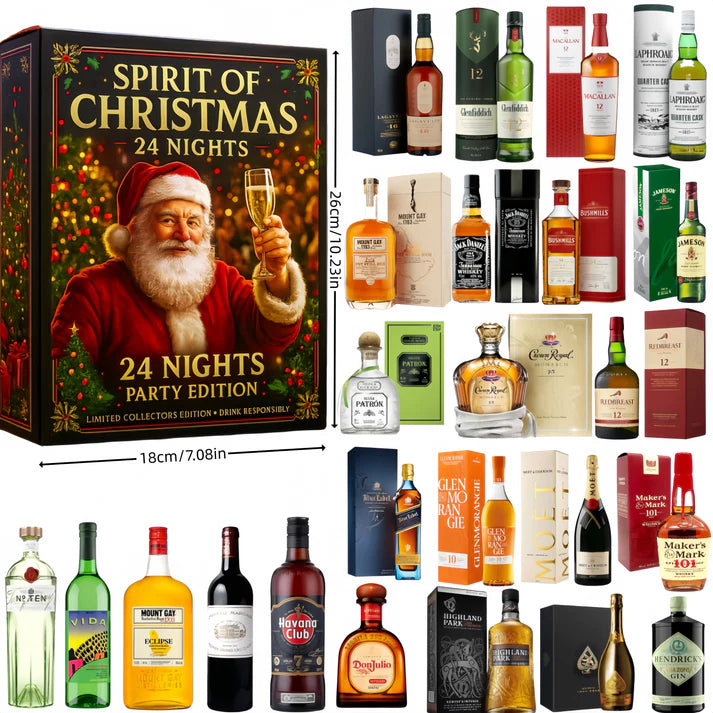 Calendrier de l'Avent Whisky Classique 2025 - 24 Mini Bouteilles Décoratives Élégantes 12