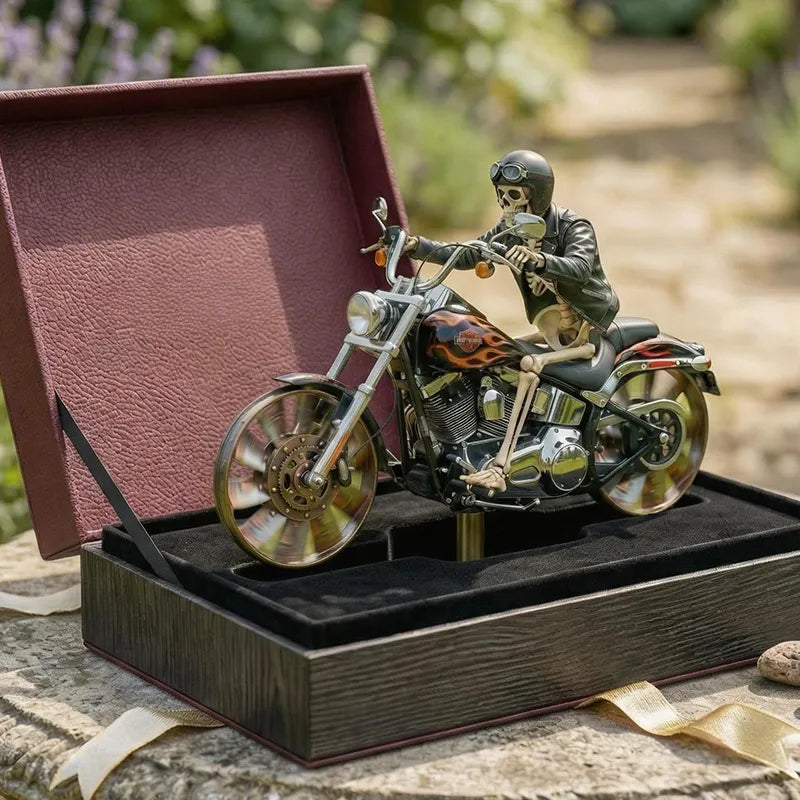 Carillon Éolien | Chopper à Flammes, Roues Chromées Tournantes 3
