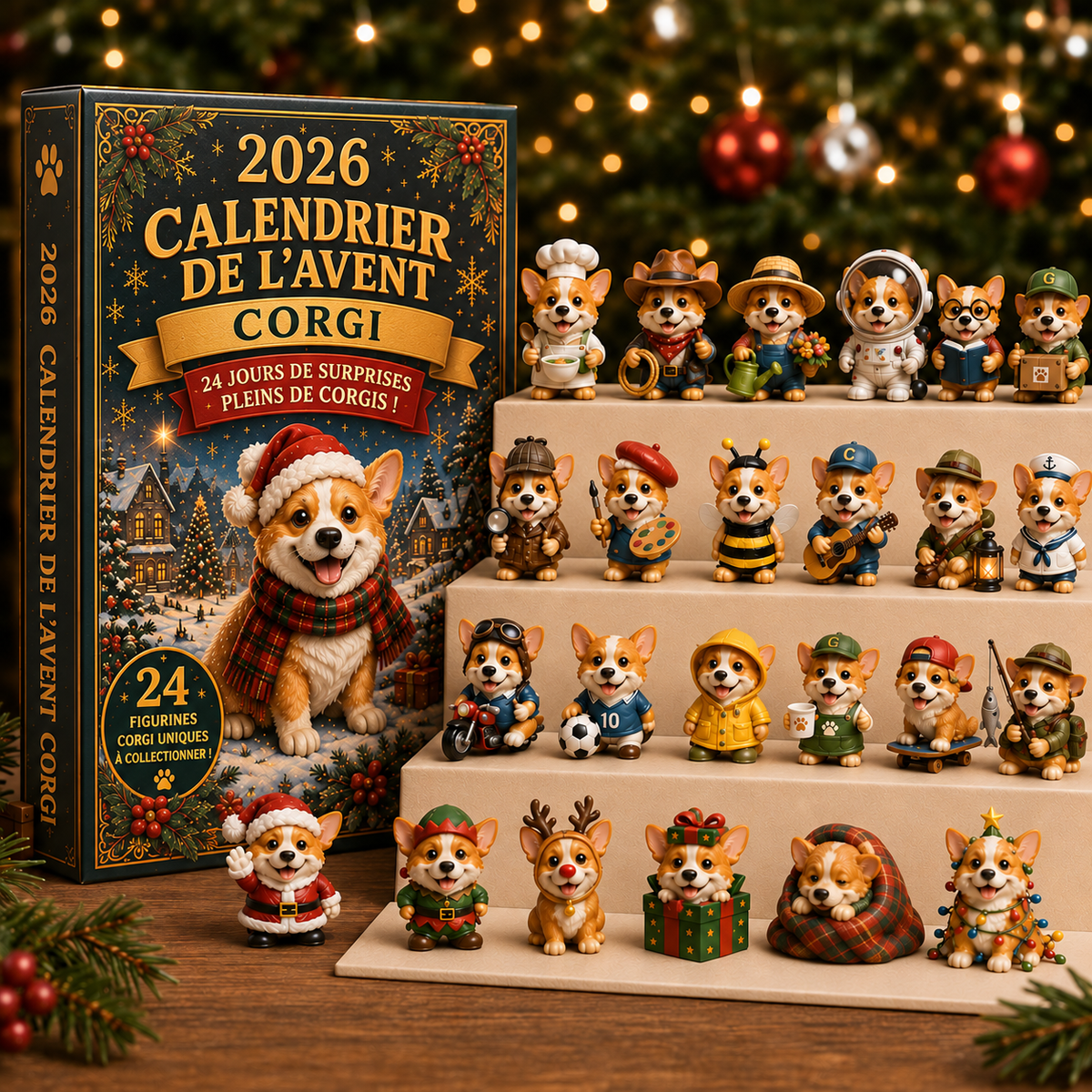 Calendrier de l’Avent Corgi 2026 – 24 Surprises