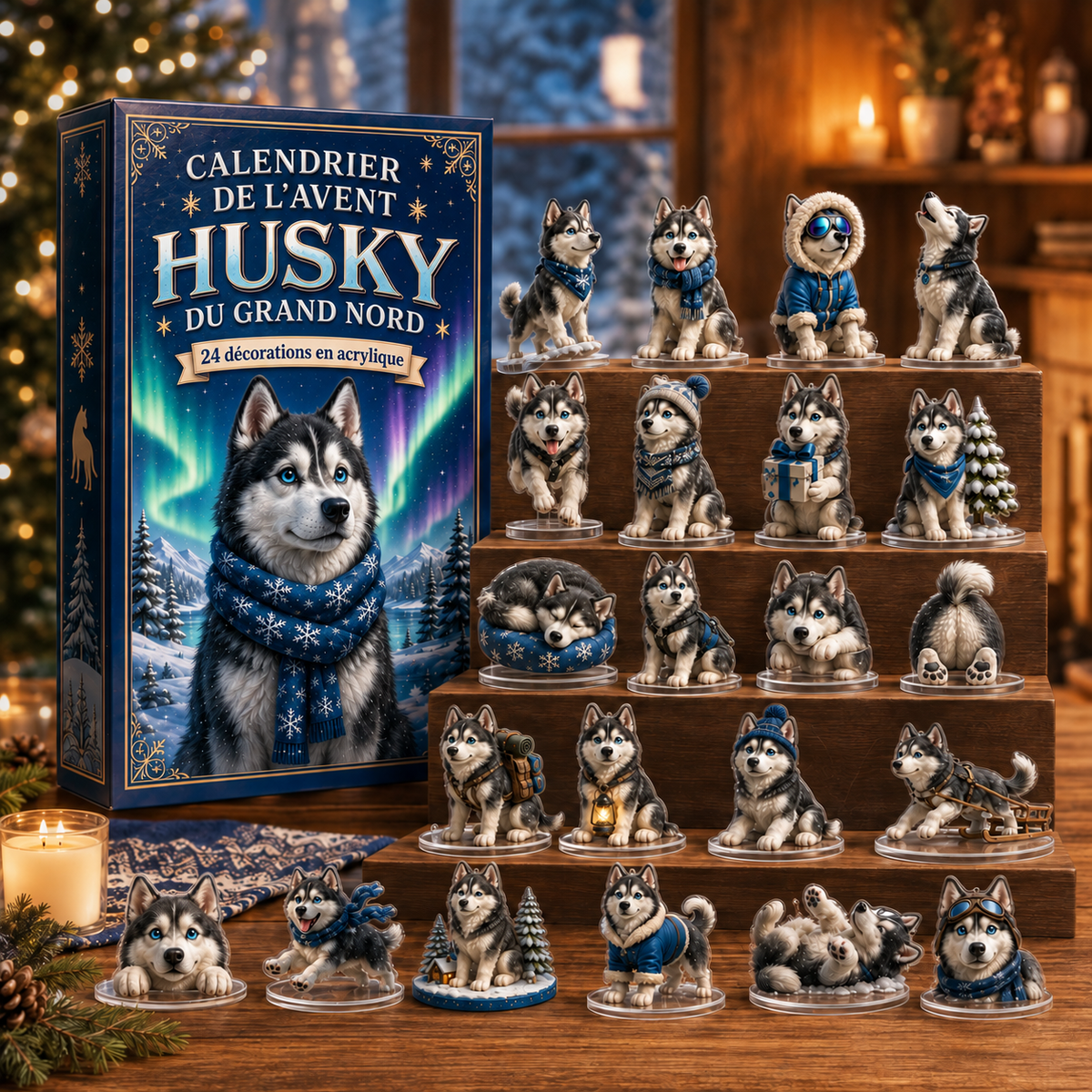 Calendrier de l'Avent Husky 2026 – Compte à Rebours Festif avec 24 Compartiments