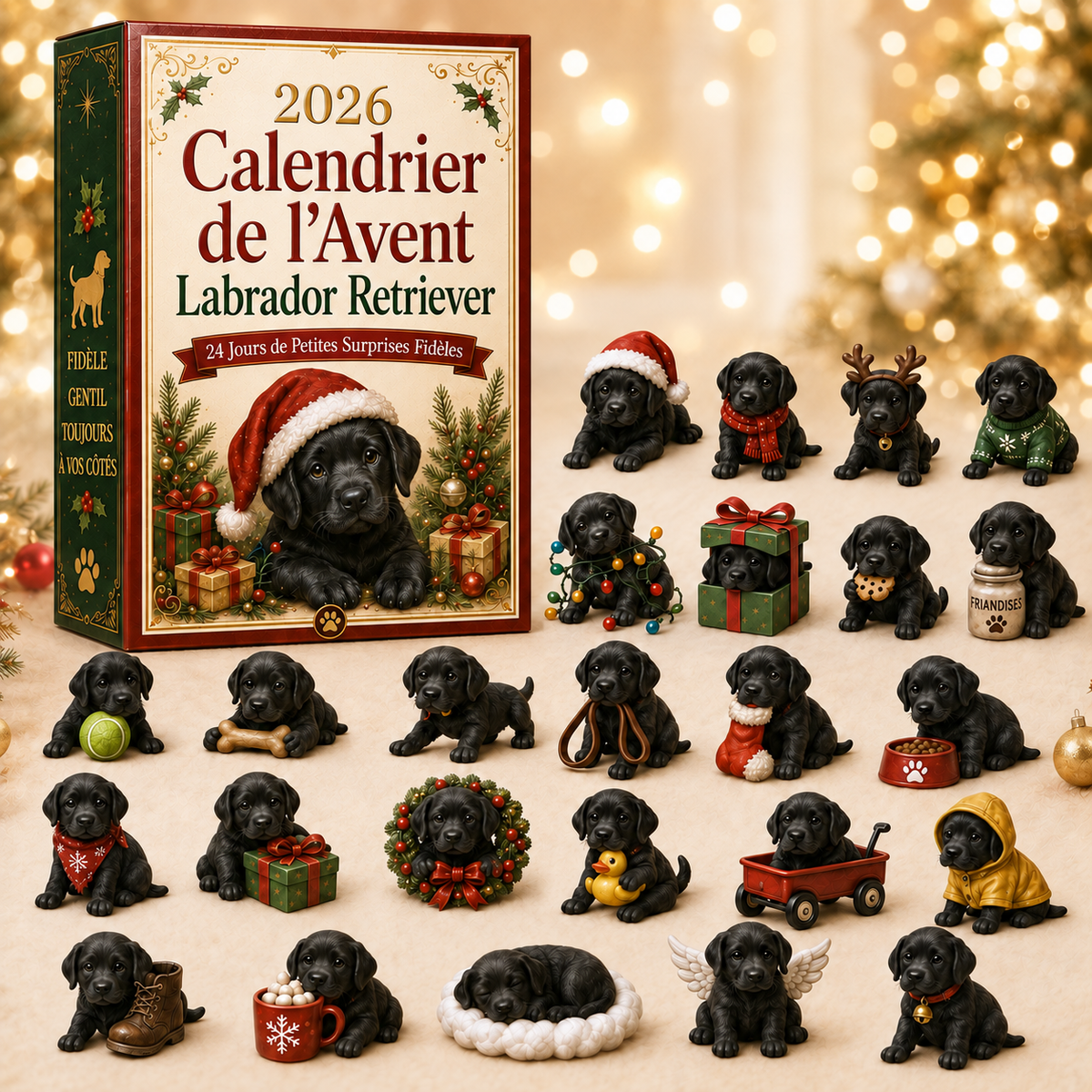 Calendrier de l'Avent Labrador 2026 – 24 Surprises Festives