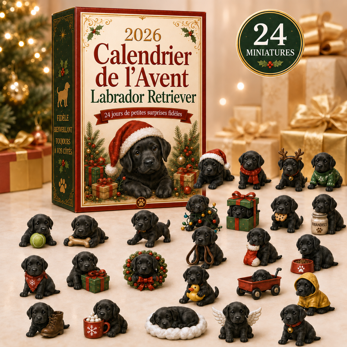 Calendrier de l'Avent Labrador 2026 – 24 Surprises Festives