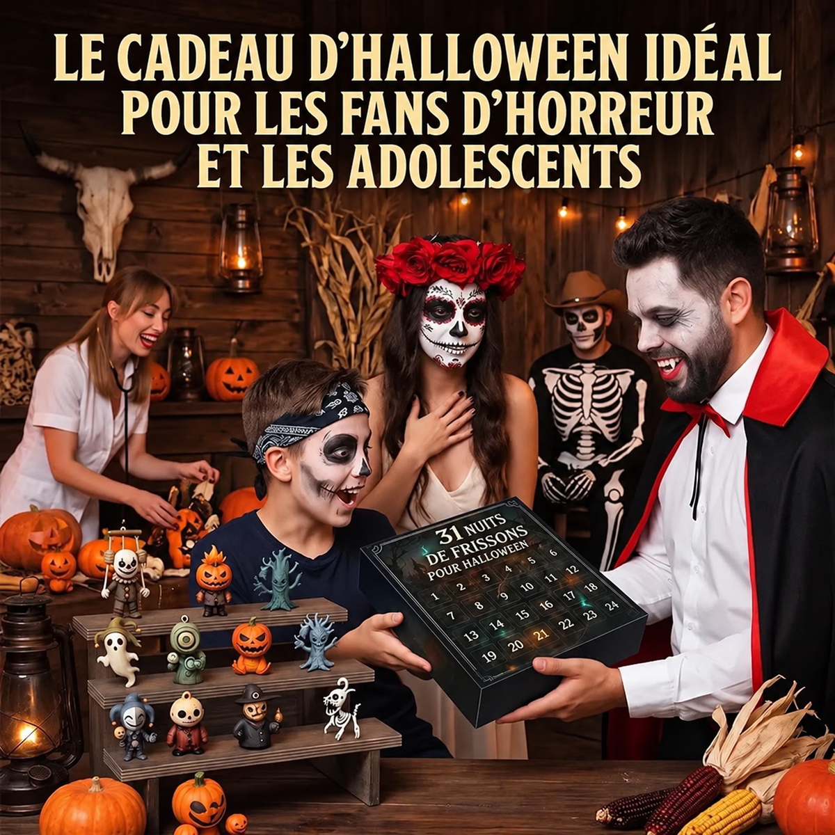 Calendrier Halloween 2026 – 31 Surprises en Sachets Mystère