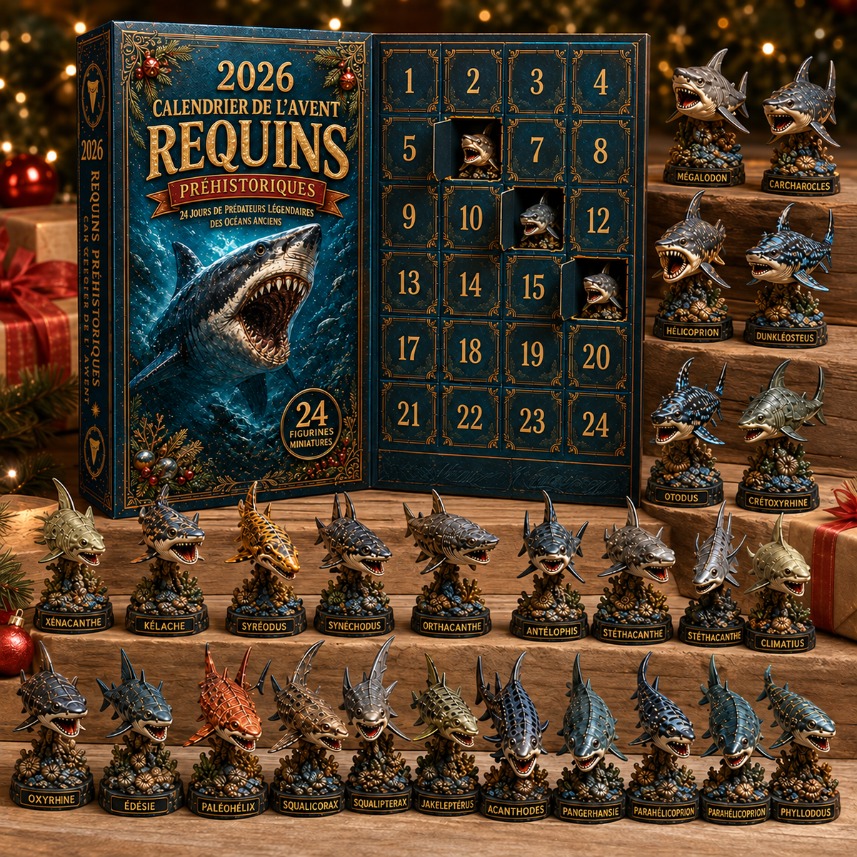 Calendrier de l’Avent Requins Préhistoriques 2026 – 24 Jours de Découvertes Océaniques