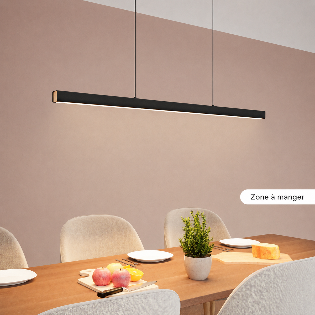 Suspension LED | Silhouette fine, hauteur réglable