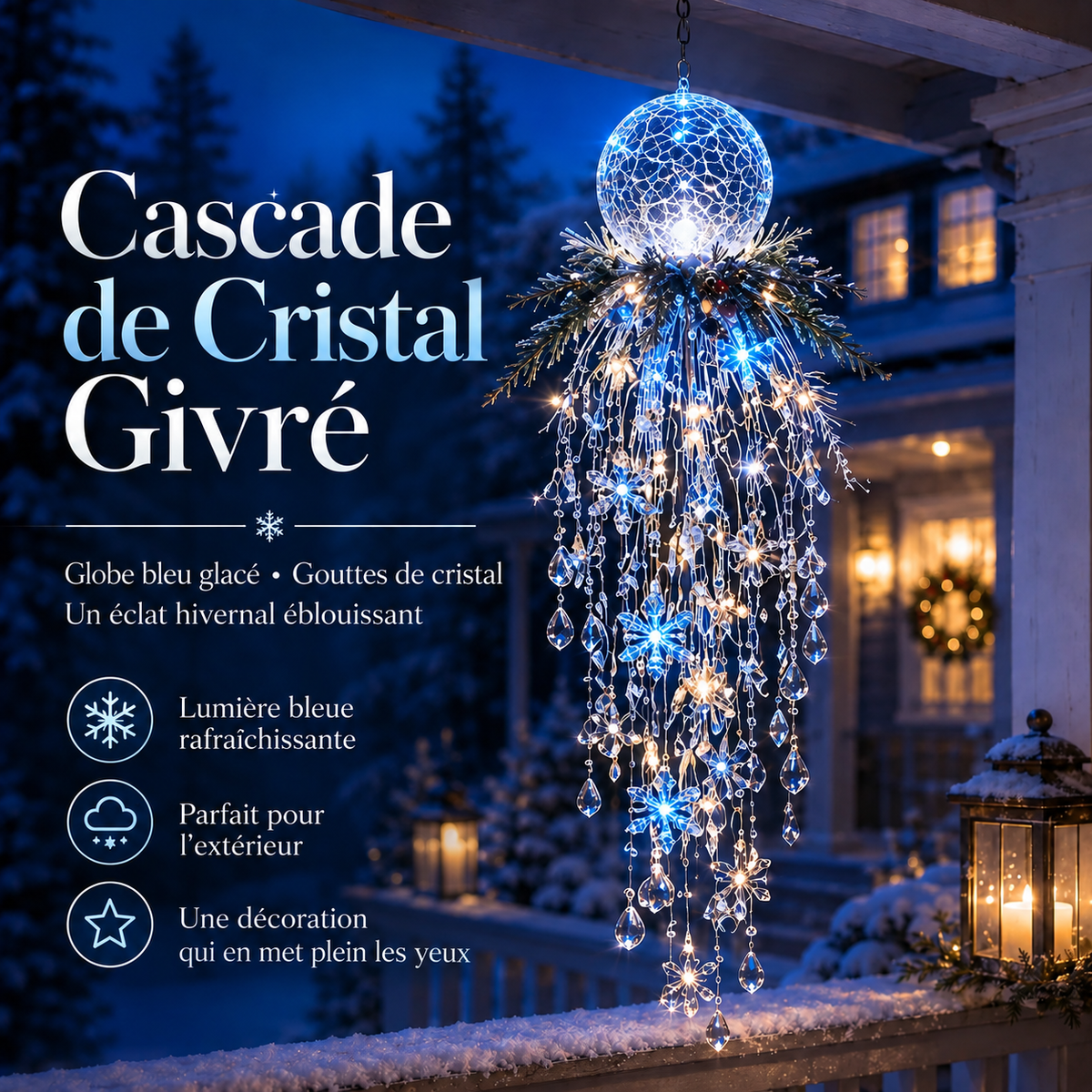 Décoration Lumineuse de Noël pour Rampe avec Cadeaux