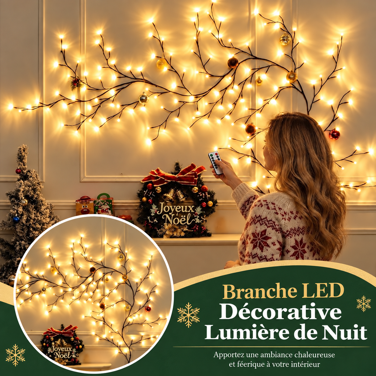 Lumière de Branche LED Flexible avec Télécommande