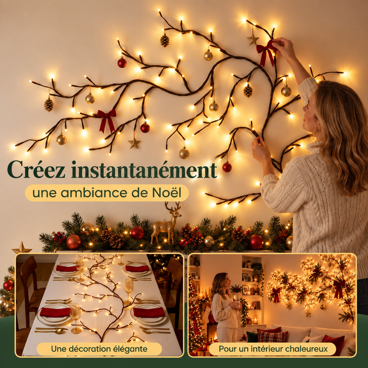 Lumière de Branche LED Flexible avec Télécommande