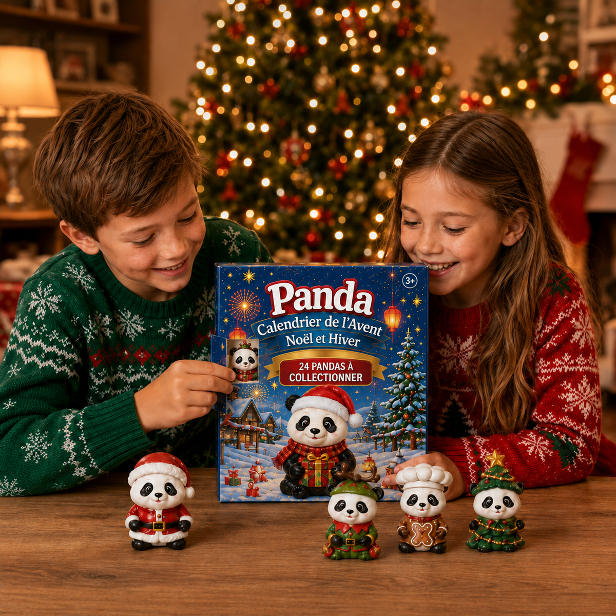 Calendrier de l’Avent Panda 2026 – 24 Figurines à Collectionner pour Noël