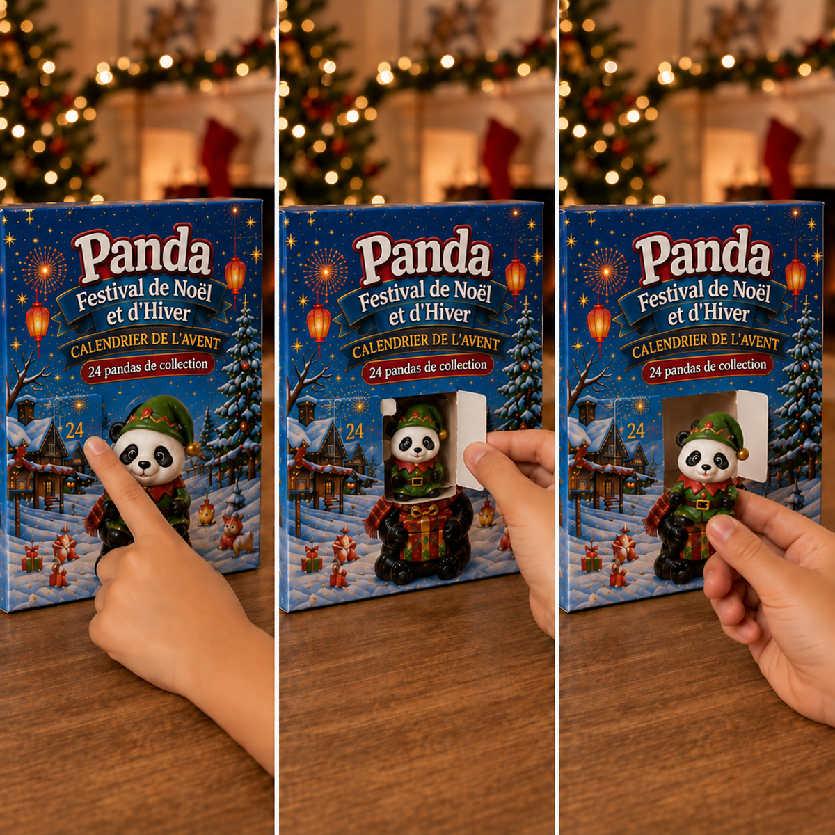 Calendrier de l’Avent Panda 2026 – 24 Figurines à Collectionner pour Noël
