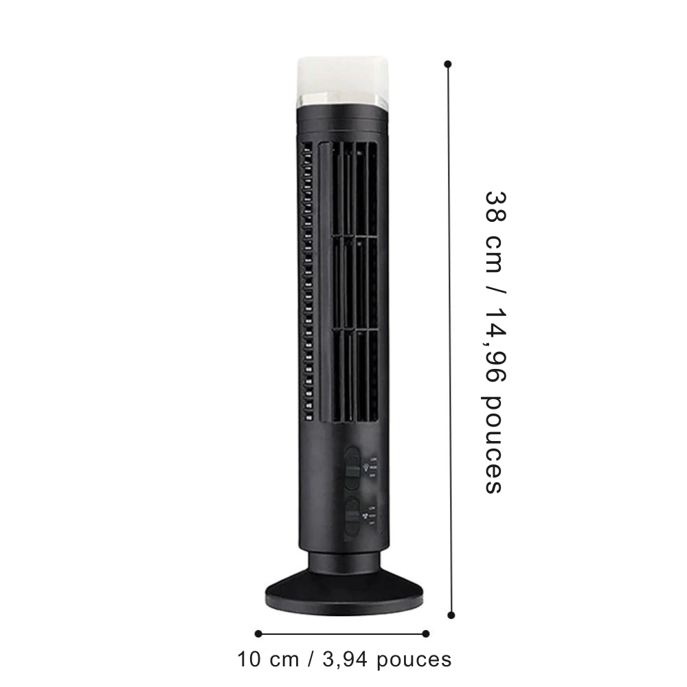 Climatiseur Portable | Ventilateur de Bureau USB Sans Lame, Design Tour Compact