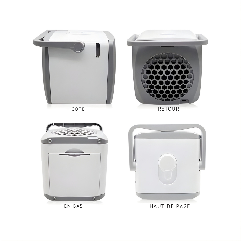 Climatiseur Portable | Mini Climatiseur USB 4-en-1, Ventilateur de Bureau et Humidificateur