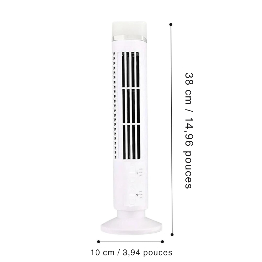 Climatiseur Portable | Ventilateur de Bureau USB Sans Lame, Design Tour Compact