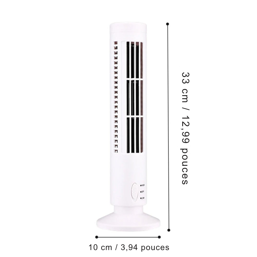 Climatiseur Portable | Ventilateur de Bureau USB Sans Lame, Design Tour Compact
