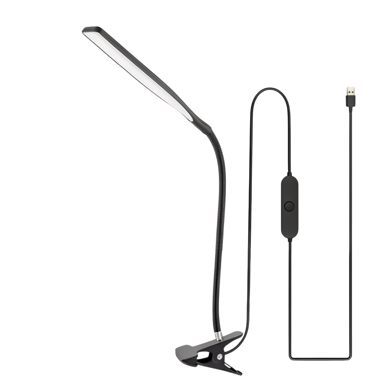 ClipoGlow - Lampe de Bureau LED avec Col de Cygne et Pince