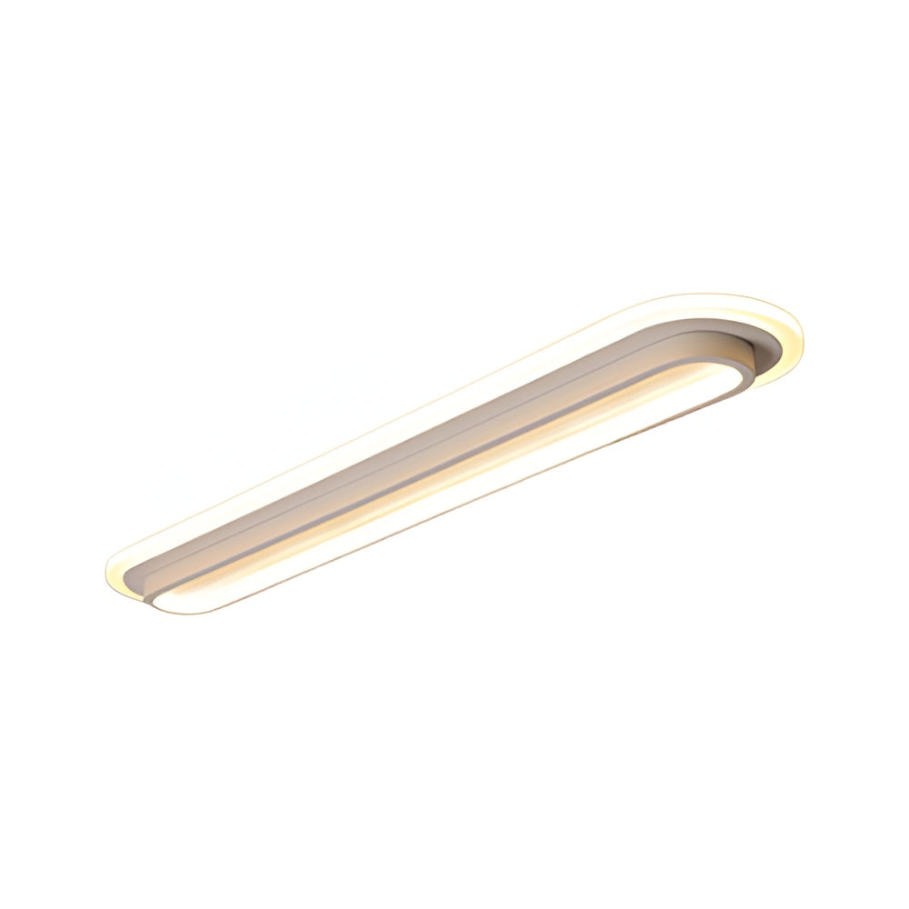 LumoOval – Plafonnier LED Ovale Moderne Noir/Blanc Salon