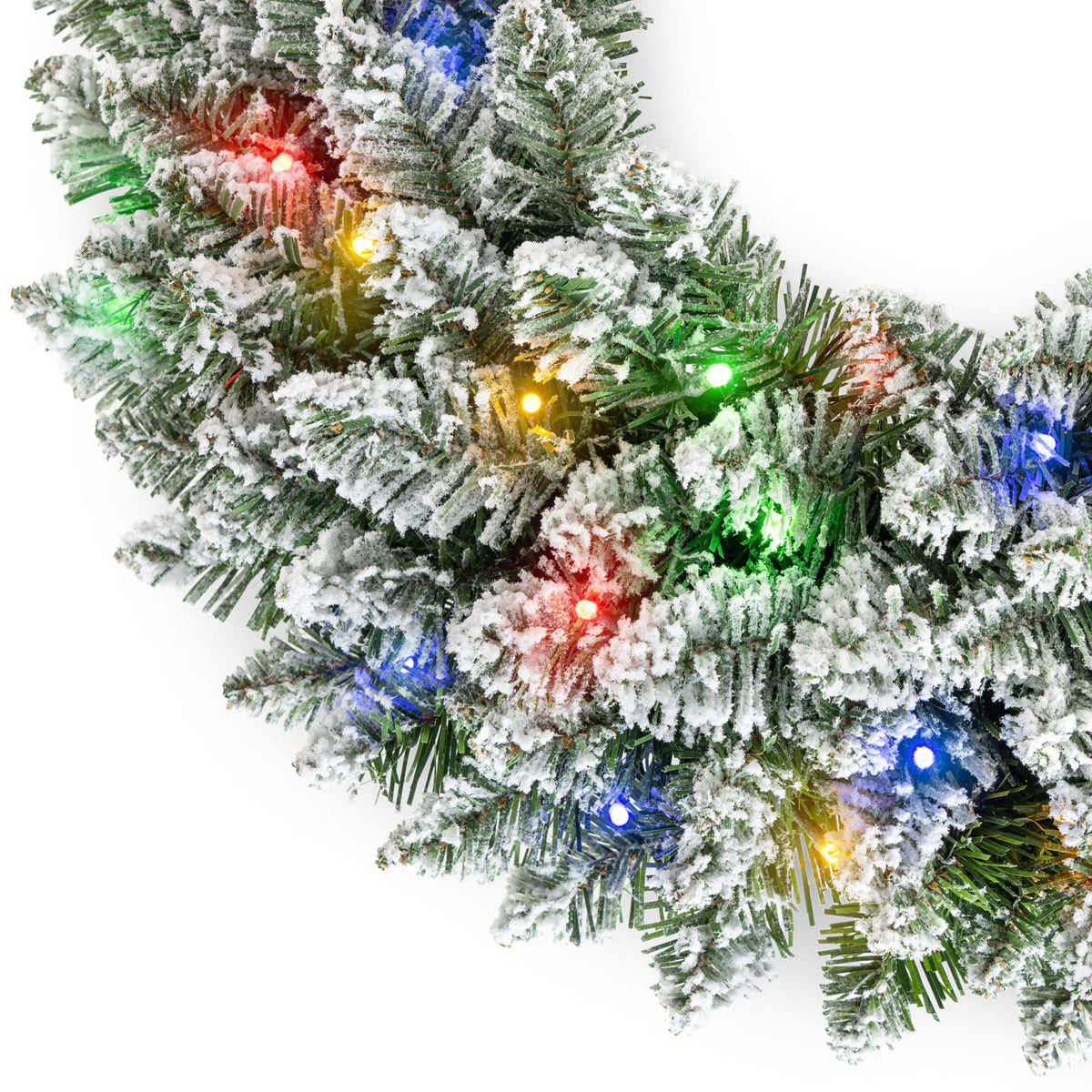 Couronne de Noël | Illuminée, Effet Enneigé 3