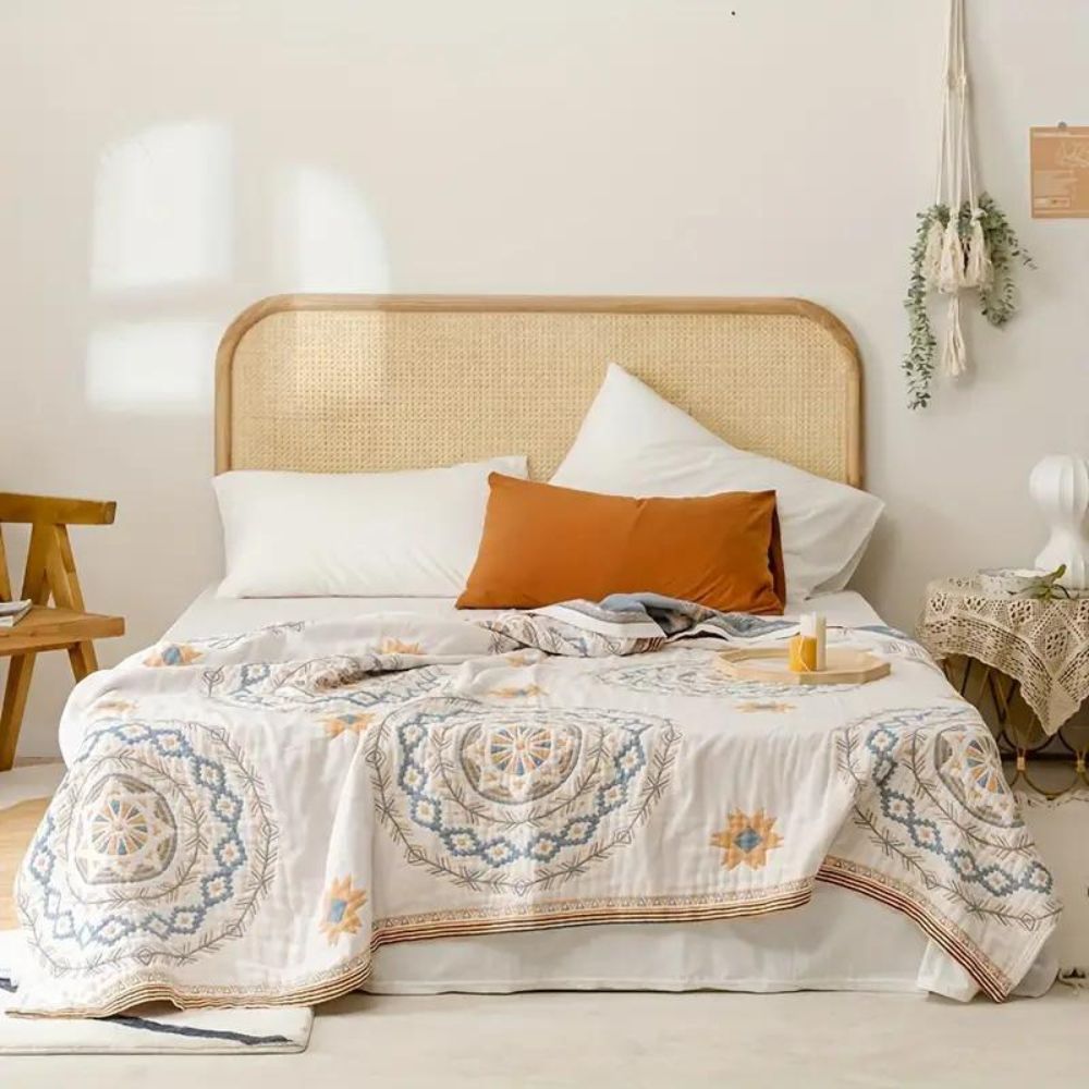Couverture | Motif Mandala Bohème, Multifonctionnelle en Coton 0