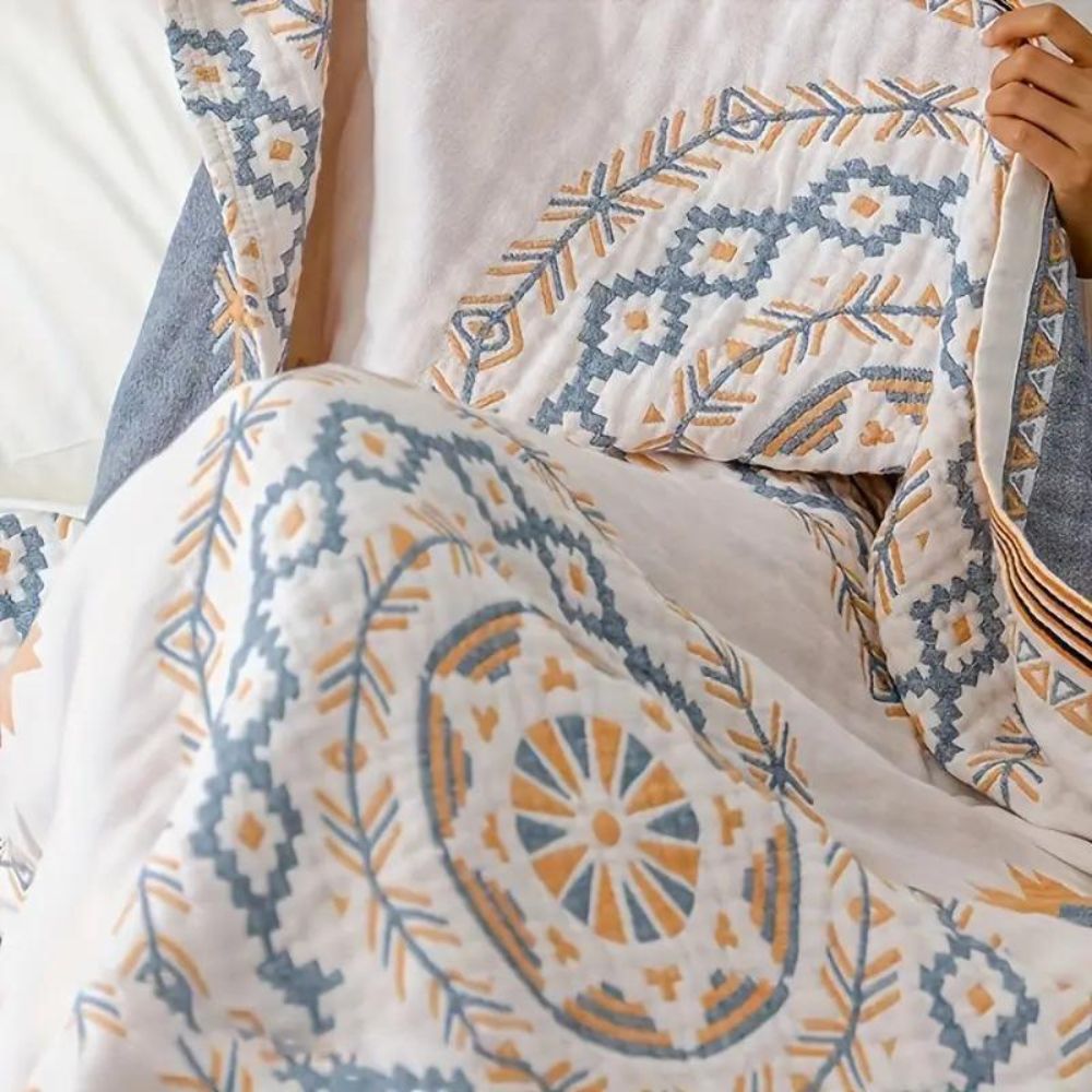Couverture | Motif Mandala Bohème, Multifonctionnelle en Coton 1