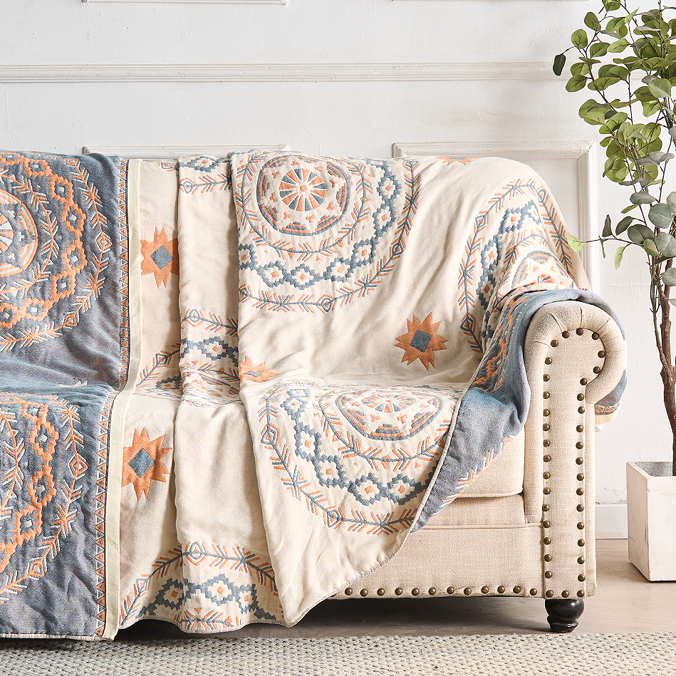 Couverture | Motif Mandala Bohème, Multifonctionnelle en Coton 5