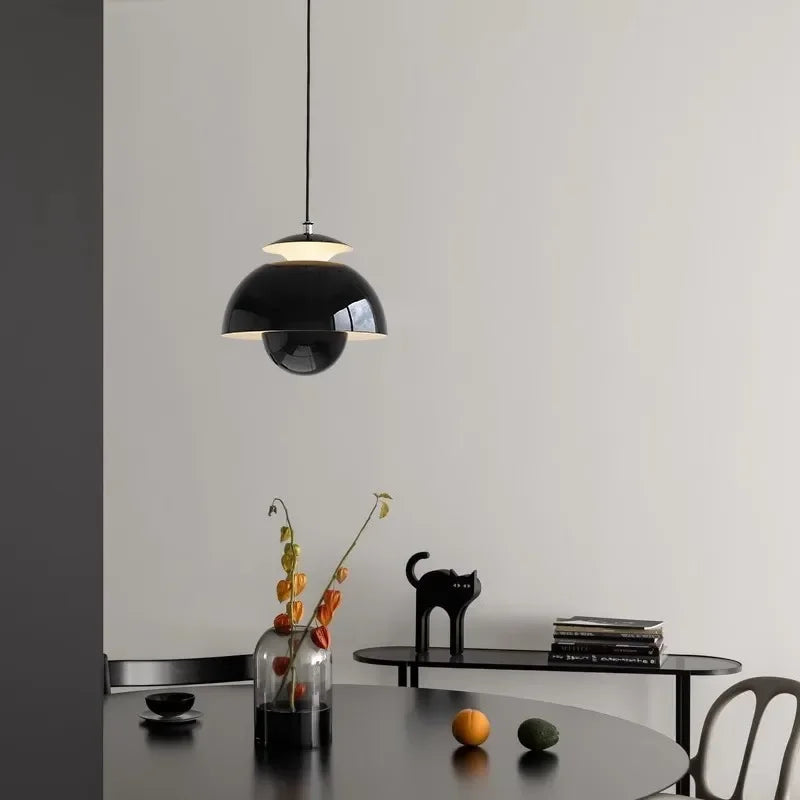 Celestia – Suspension Plafond LED Moderne Finition Blanc Salon