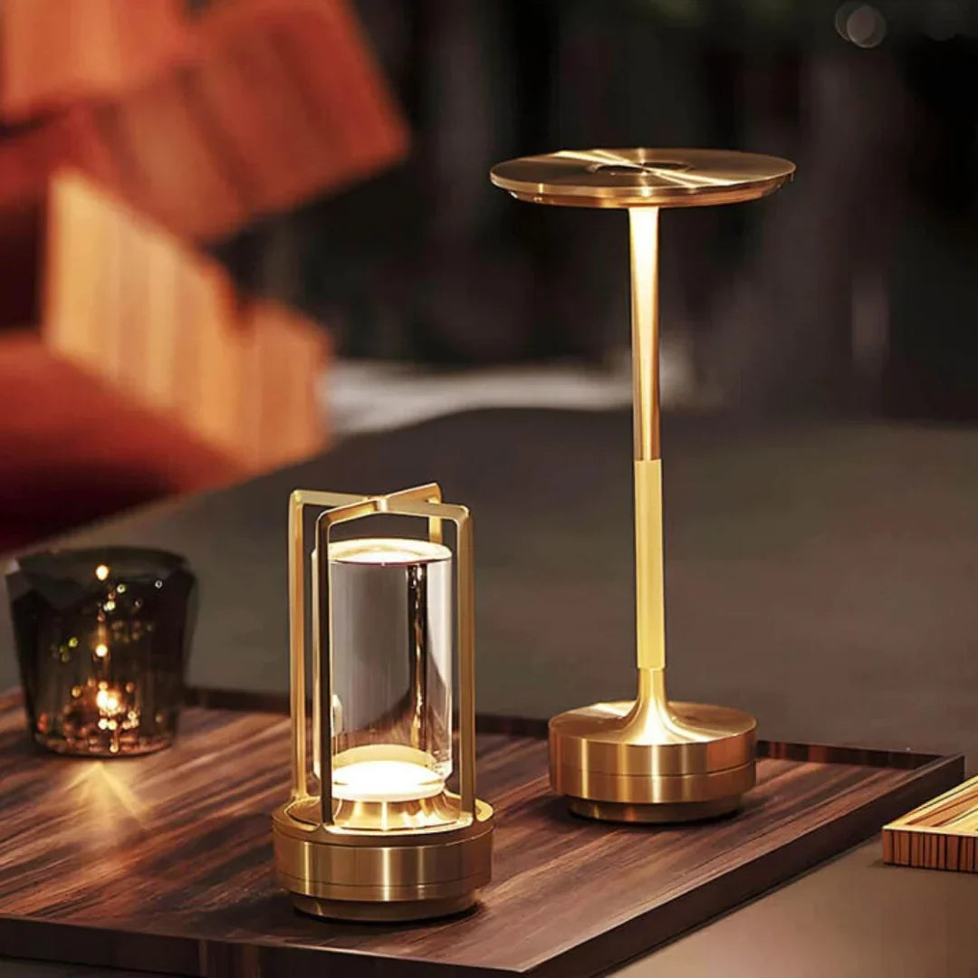 LumiCrysta – Lampe de table LED dimmable cristal poli, blanc, salon