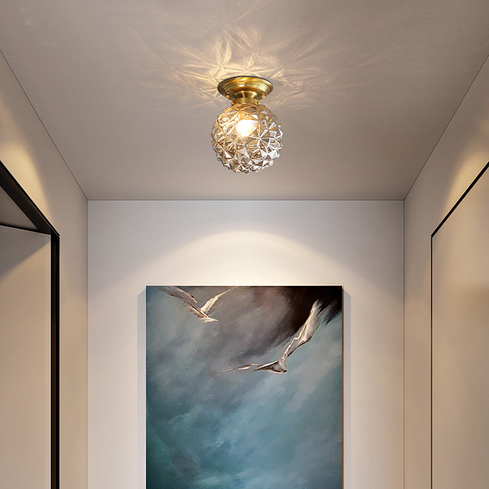 LumiSphere – Plafonnier Moderne en Verre Fumé/Clair pour Hall