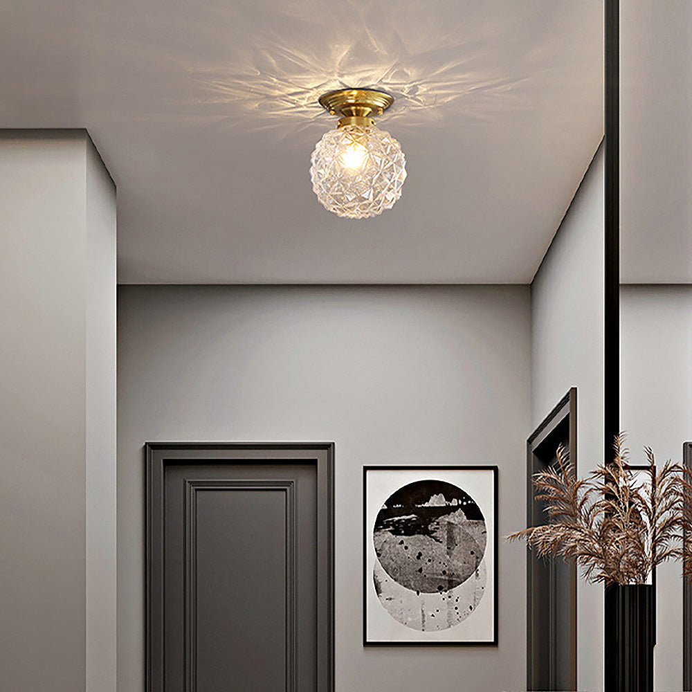 LumiSphere – Plafonnier Moderne en Verre Fumé/Clair pour Hall