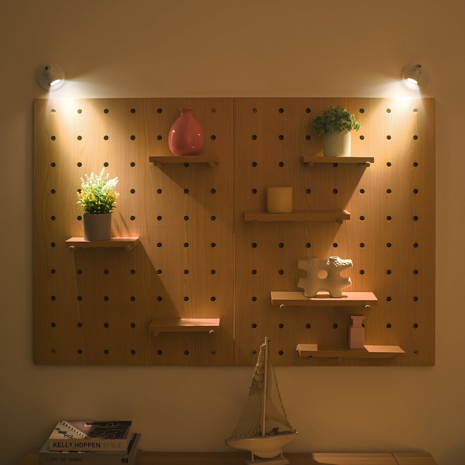 Applique Murale EasyStick LED Adhésive Noire pour Salon
