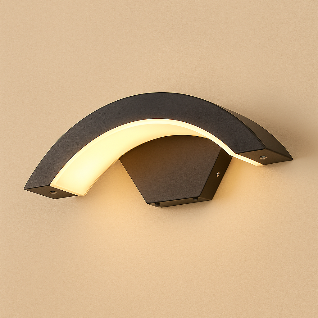 Éclairage Extérieur | Design Incurvé, Capteur de Mouvement 0