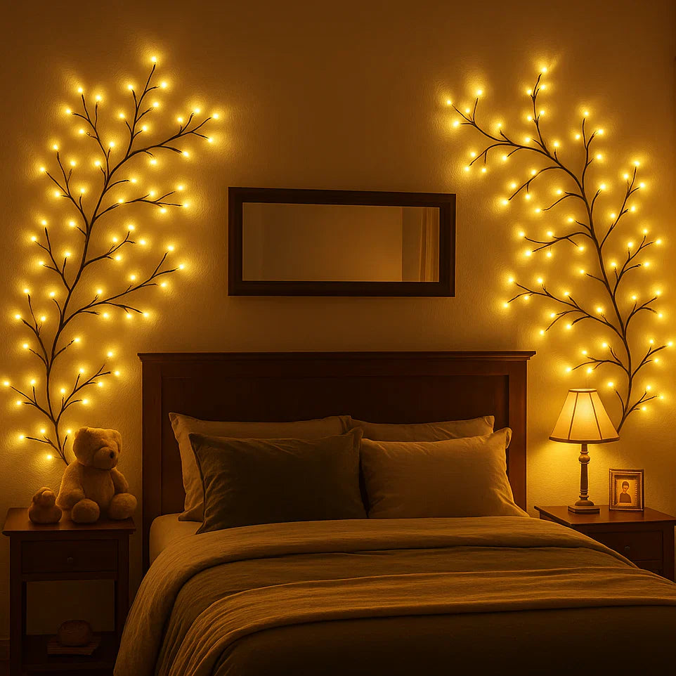 Lampe à branches LED en lumière chaude