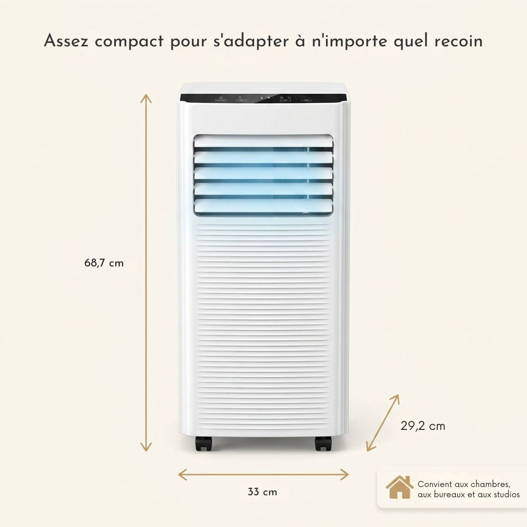 Climatiseur portable 7000 BTU, kit de fenêtre sans perçage