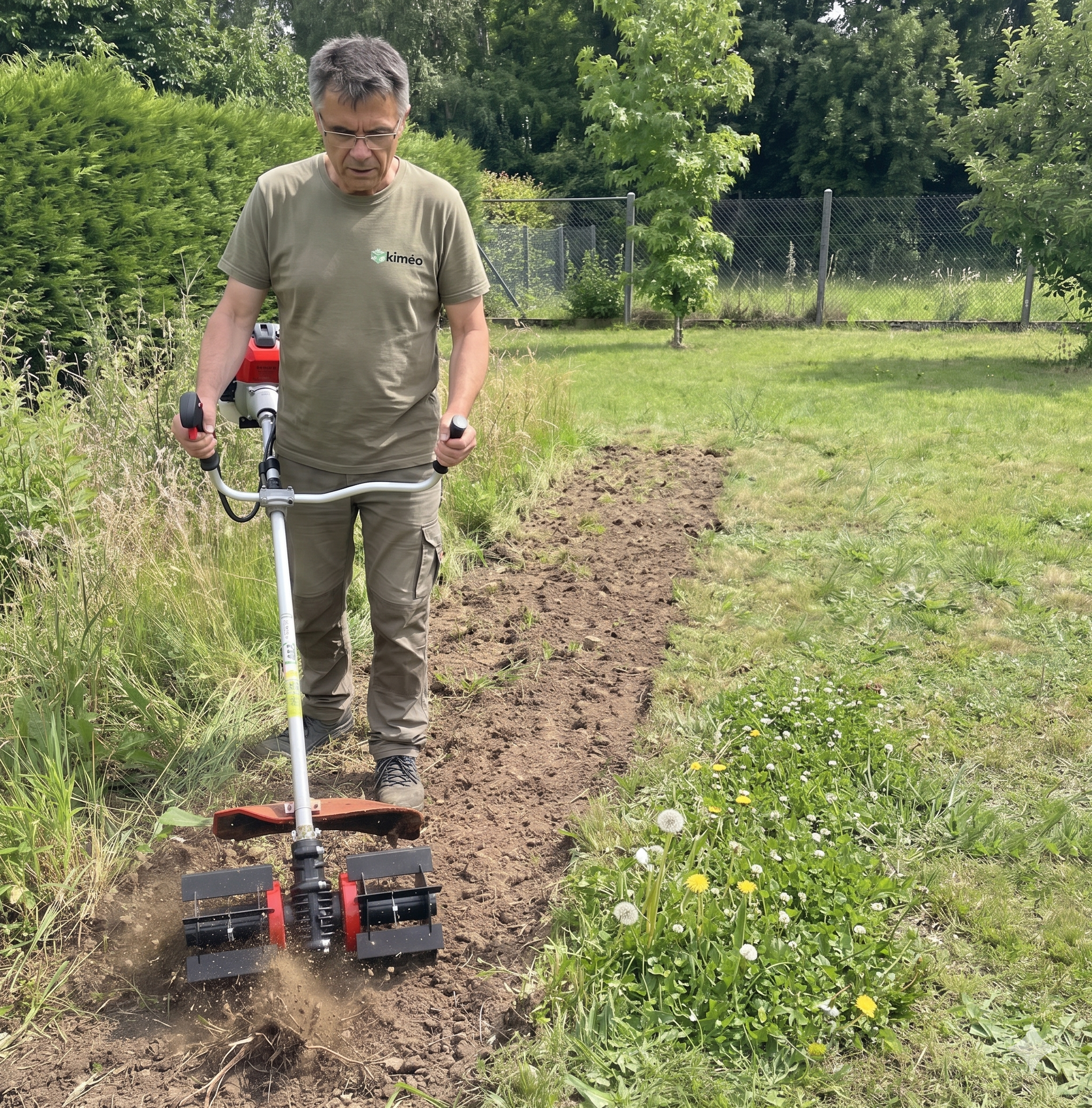 Outil de désherbage manuel à roue pour jardin, élimination des mauvaises herbes et entretien du sol