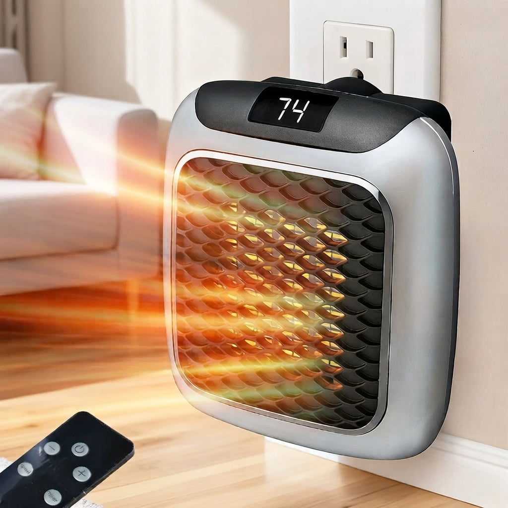 Chauffage céramique compact avec thermostat et minuterie