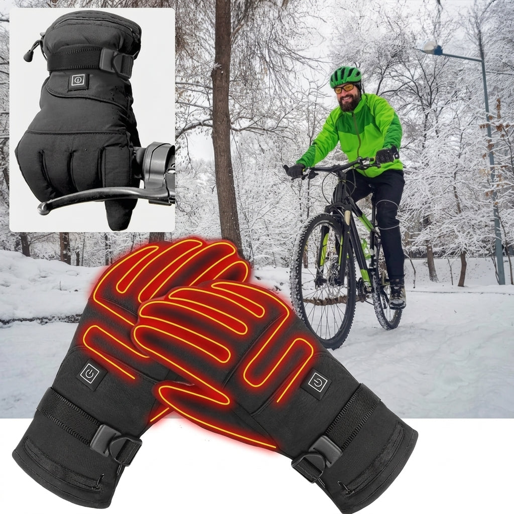 Gants chauffants imperméables avec 3 niveaux de chaleur