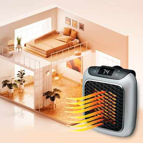 Chauffage céramique compact avec thermostat et minuterie