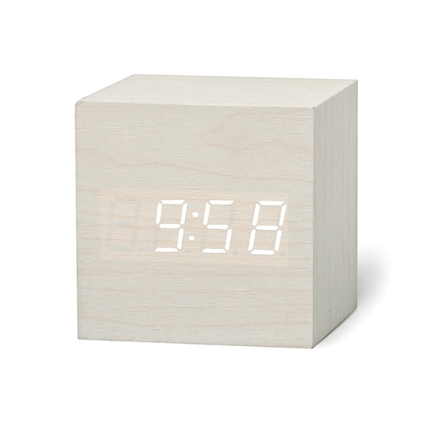 Horloge numérique cubique | Affichage date, température 6