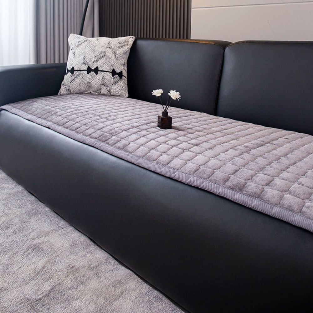 Housse de canapé | Matelassée, Texture en Peluche Douce 1