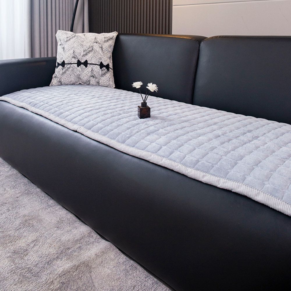 Housse de canapé | Matelassée, Texture en Peluche Douce 6