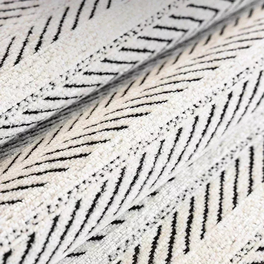 Housse de canapé | Motif chevrons, Bord festonné 6