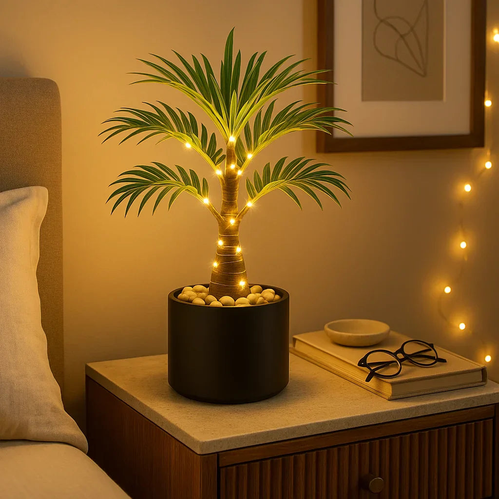 Lampe Deko-LED IslandGlow Palm – Tropicale, Verte pour Intérieurs
