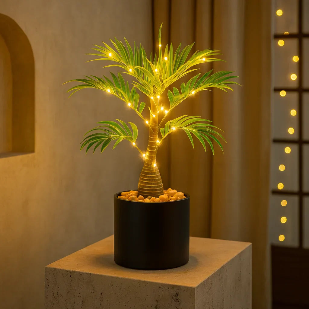 Lampe Deko-LED IslandGlow Palm – Tropicale, Verte pour Intérieurs