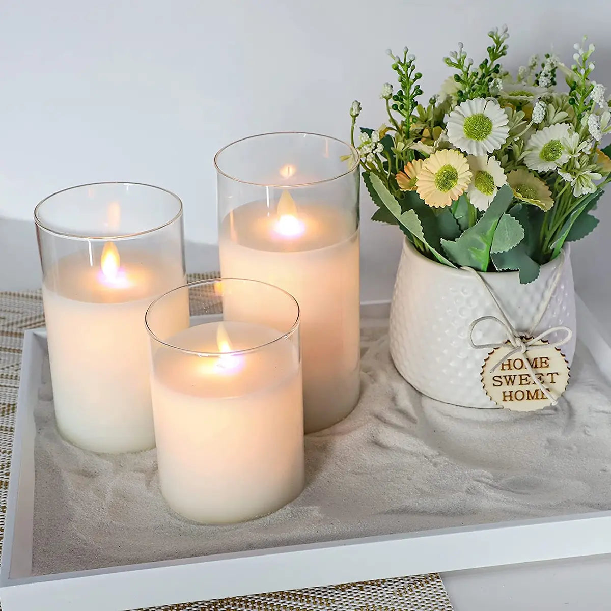 Bougies LED modernes avec télécommande