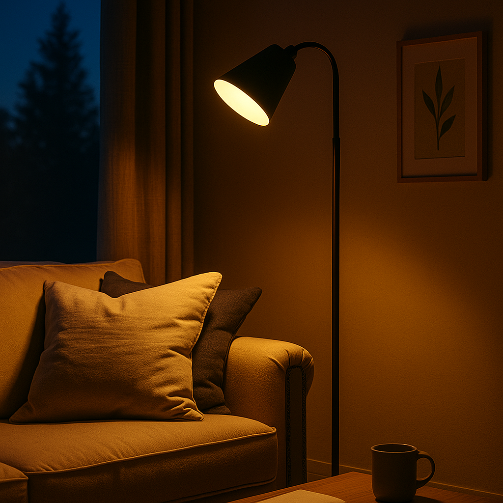 Lampadaire | Luminaire minimaliste en bois et métal 1