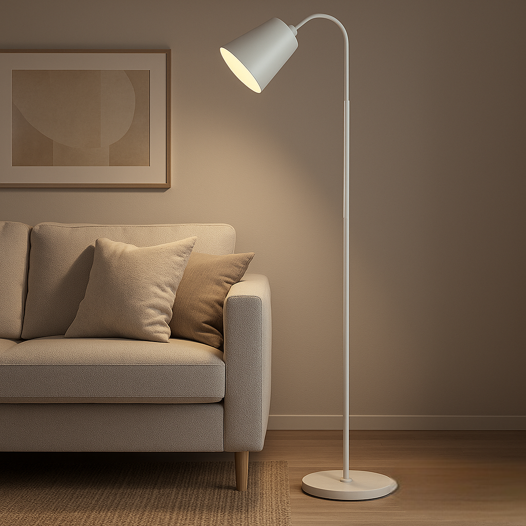 Lampadaire | Luminaire minimaliste en bois et métal 2