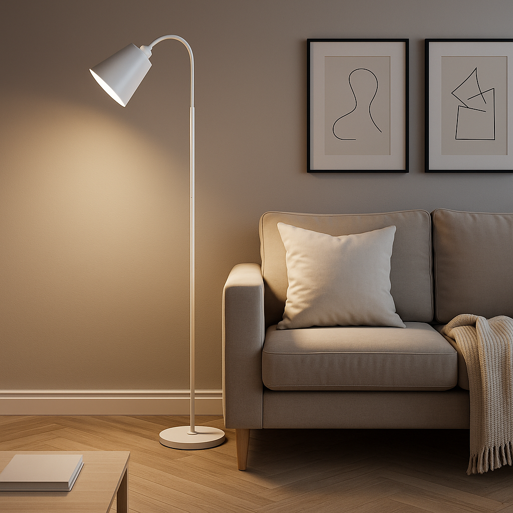Lampadaire | Luminaire minimaliste en bois et métal 3
